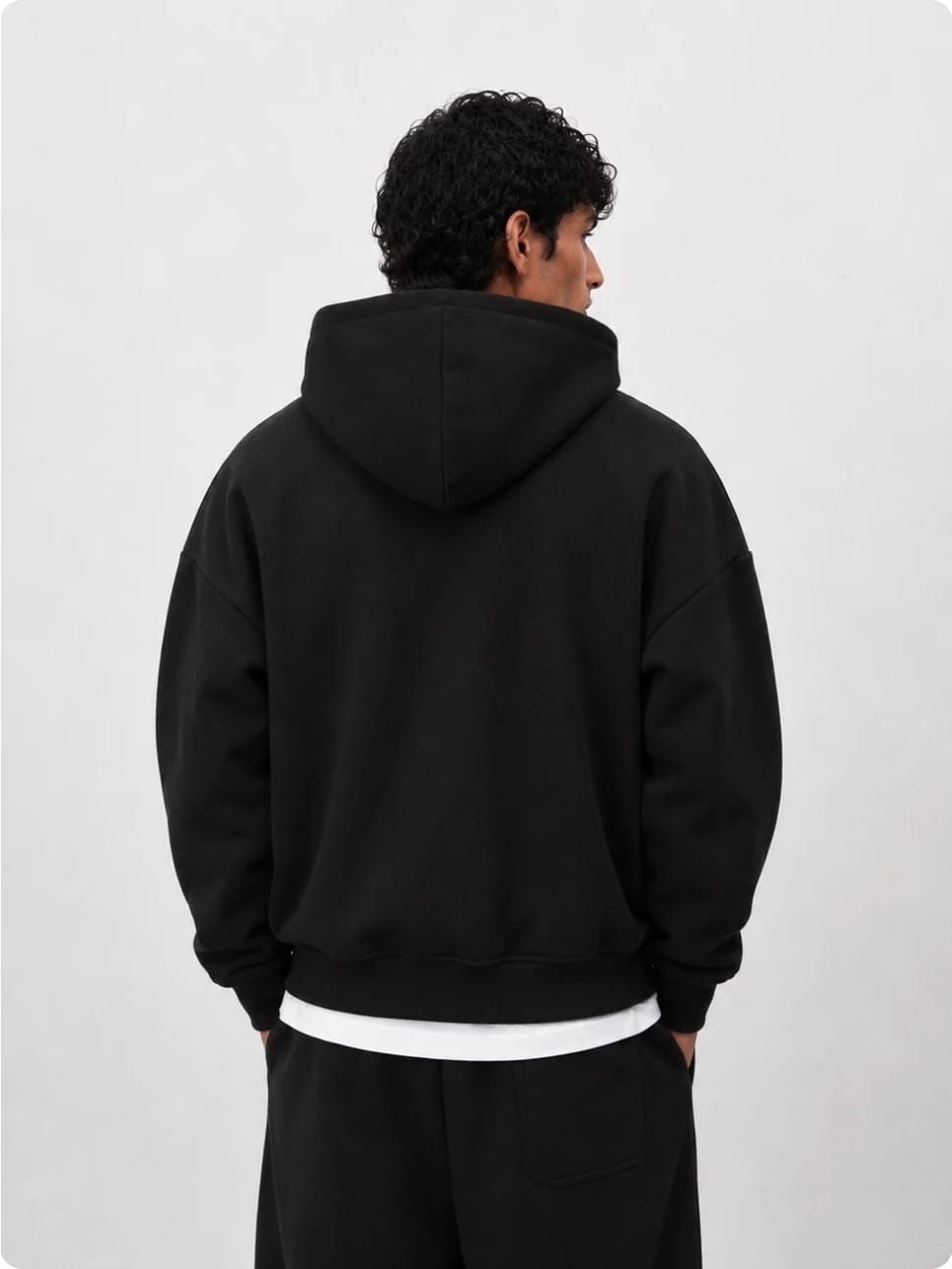 350 GSM Black Heavyweight Streetwear Hoodie by Westernvibe