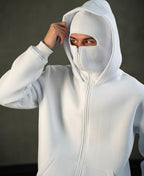 Balaclava Layered Double Zip Hoodie | Streetwear Hoodie by WesternVibe®