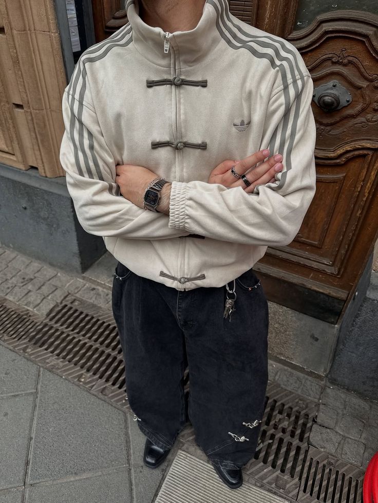 Cream CNY Suede Jacket – Chinese-Inspired Unisex Streetwear