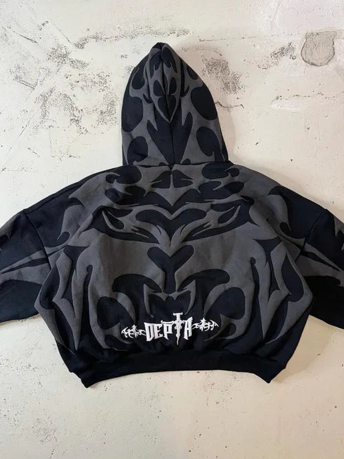 Tribal Shadow Delta Hoodie | Premium Oversized Streetwear by WesternVibe®