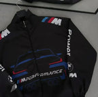 automotive inspired streetwear jacket featuring bmw e30 drift design
