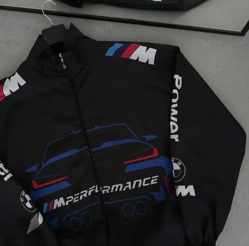 automotive inspired streetwear jacket featuring bmw e30 drift design
