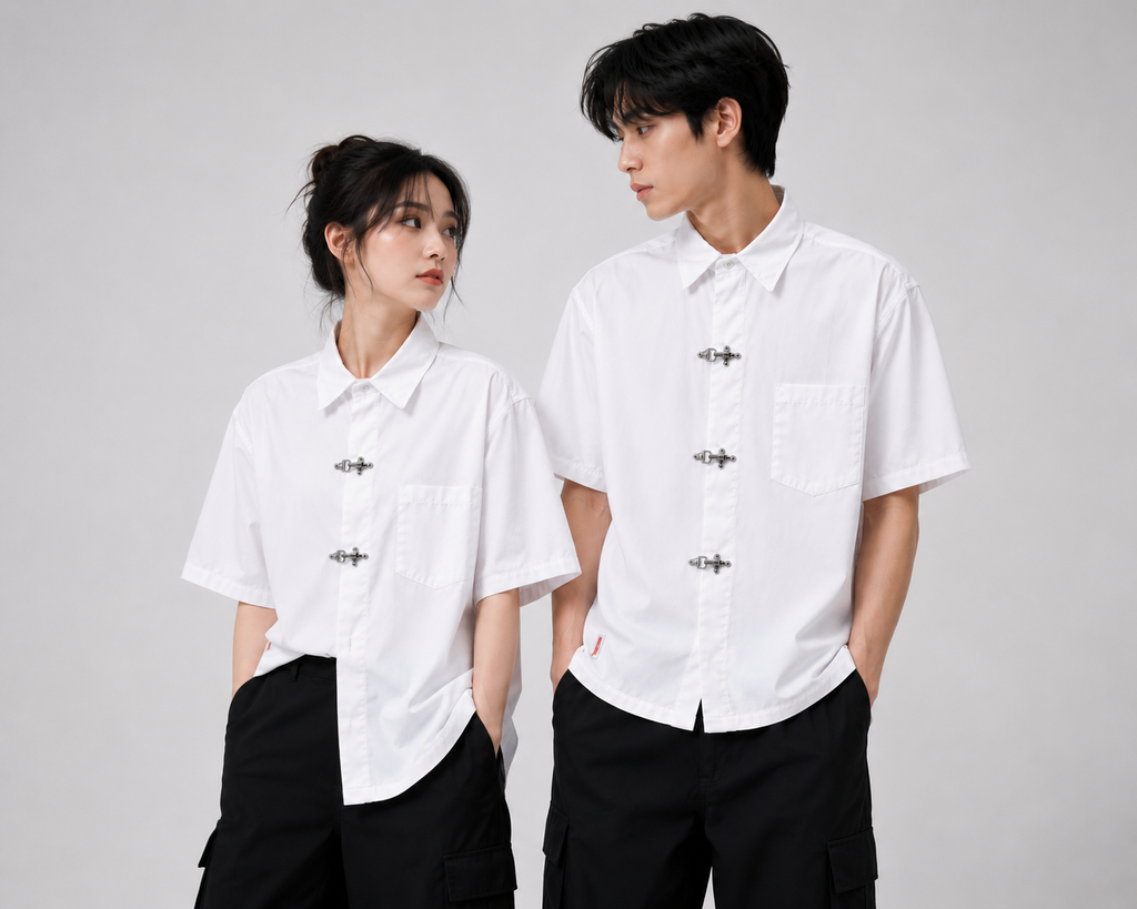 Clasp Essential White Shirt – Clean Minimal Streetwear