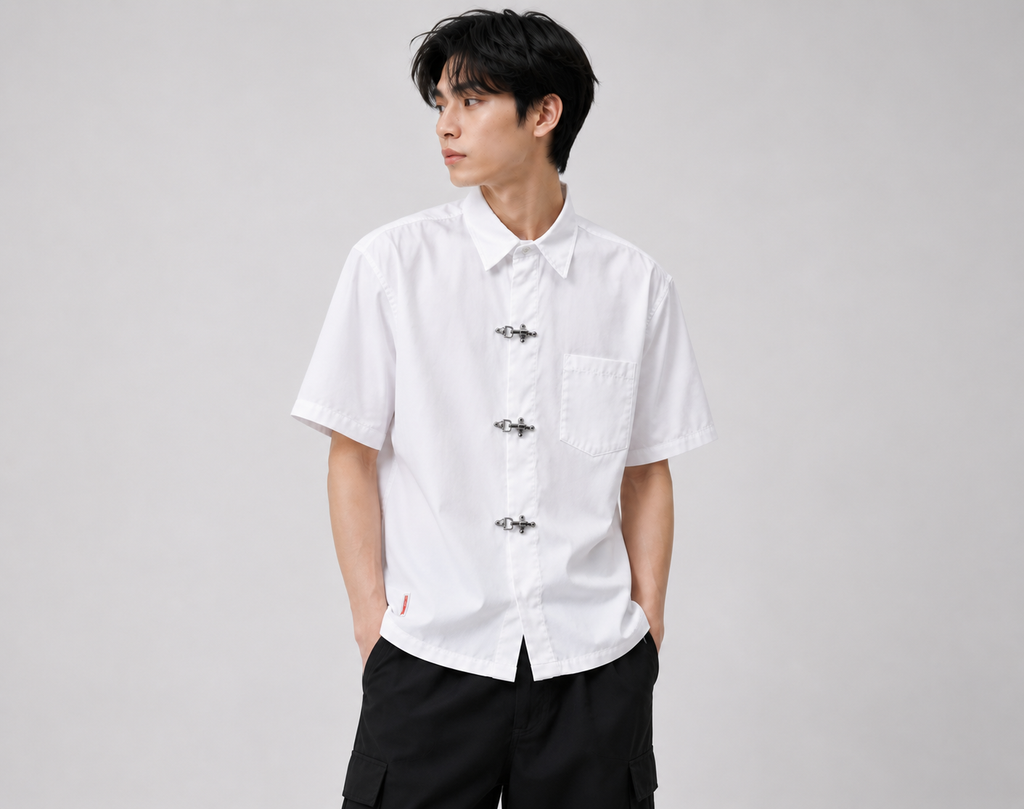 Clasp Essential White Shirt – Clean Minimal Streetwear