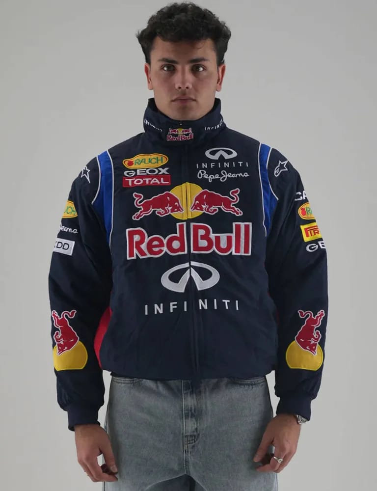 Red Bull Embroidered Jacket – Premium Racing Style | Westernvibe