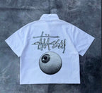 Western eyeball graphic oversized shirt casual urban fashion