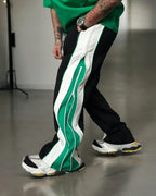 Green Double Zip Baggy Pants – 3-Way Versatile Wide-Leg Joggers by WesternVibe®