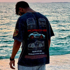 Oversized Porsche 911 Streetwear T-Shirt Side Angle View