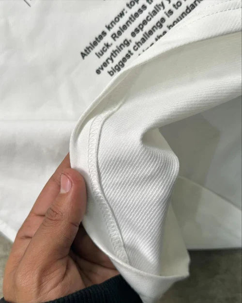 White Oversized Porsche Streetwear T-Shirt Side Angle