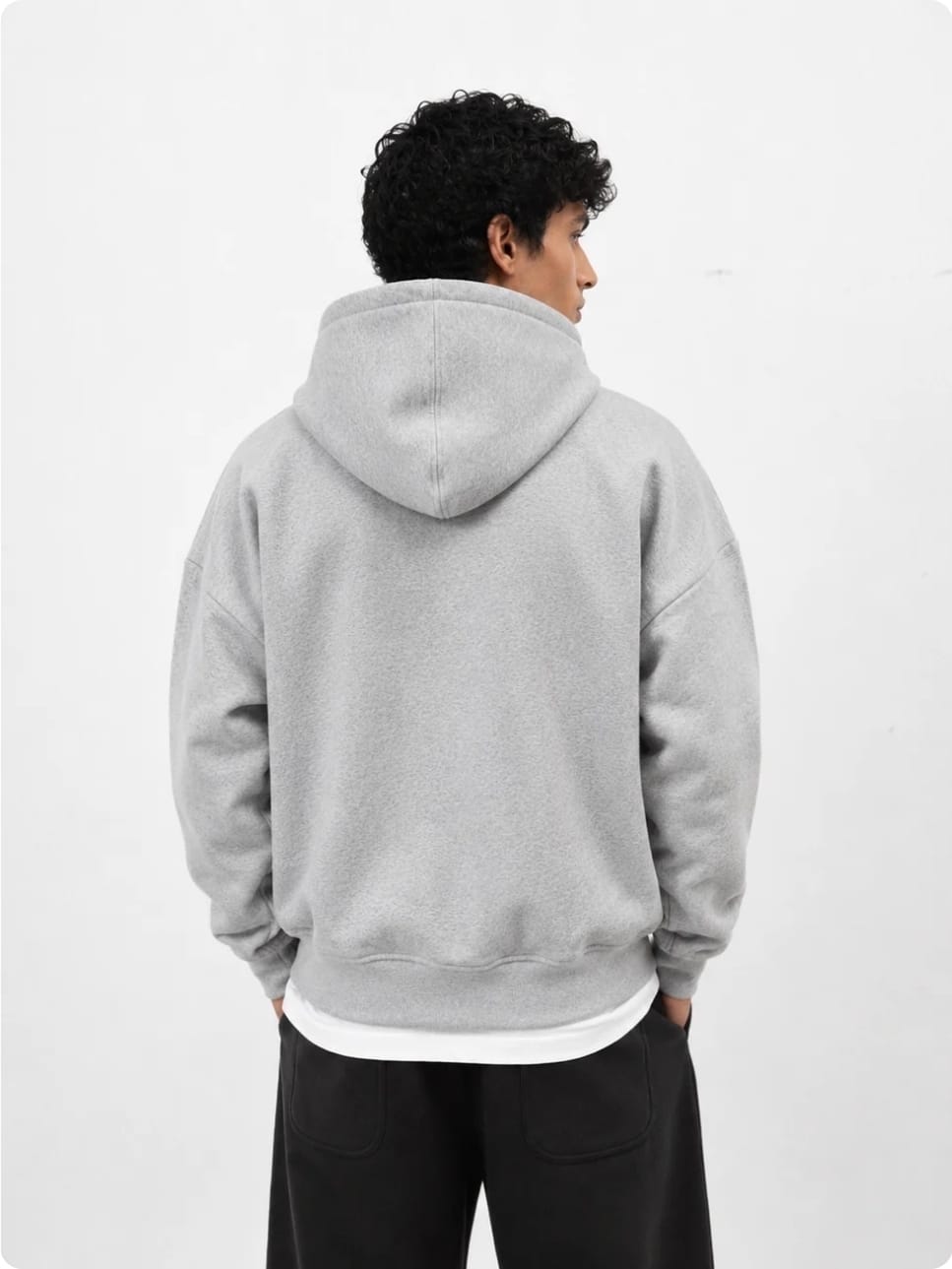350 GSM Grey Reverse Zipper Hoodie | Premium Oversized Hoodie – Westernvibe