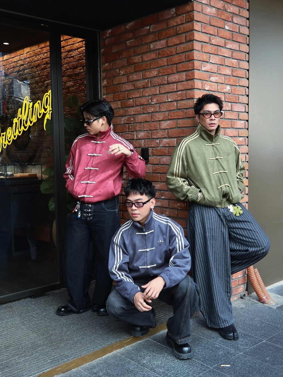 Oversized unisex CNY suede jacket