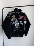 Lightweight Jack Daniel printed jacket premium parachute material texture view