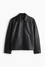 Men’s Black Boxy Leather Jacket – Premium Urban Street Style (Oversized Fit)
