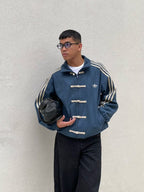Navy blue CNY jacket with full sleeves and front pockets