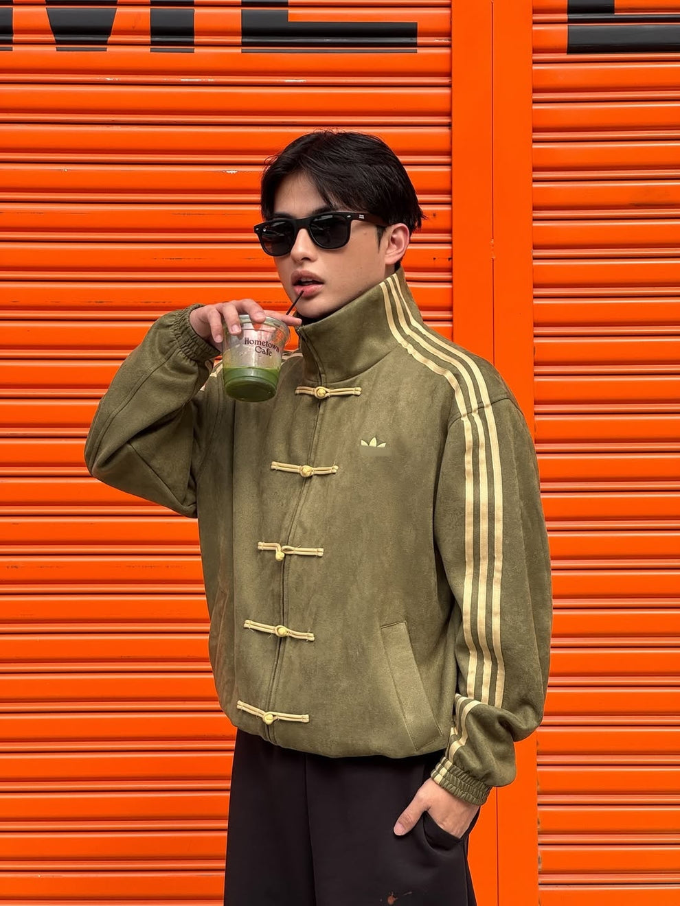 CNY suede jacket with front pockets and full sleeves