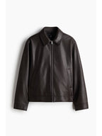 Premium Brown Leather Jacket for Men Front View