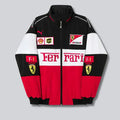 Ferrari F1 Racing Jacket for Men – Formula 1 Motorsport Track Jacket in Red and White