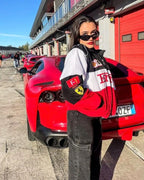 Ferrari F1 Racing Jacket for Men – Formula 1 Motorsport Track Jacket in Red and White