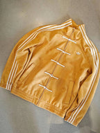 Yellow oversized CNY suede jacket for men and women
