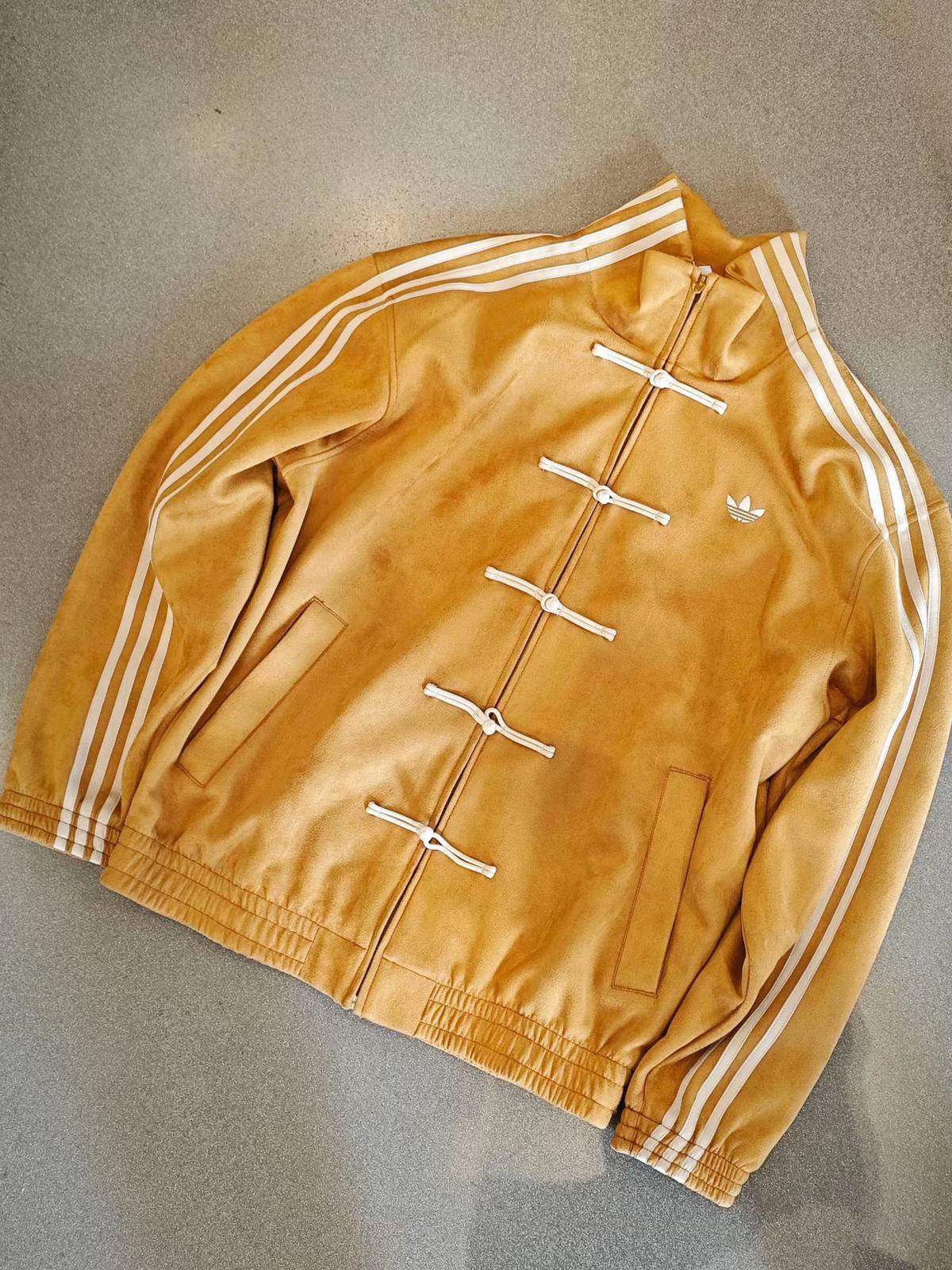 Yellow oversized CNY suede jacket for men and women